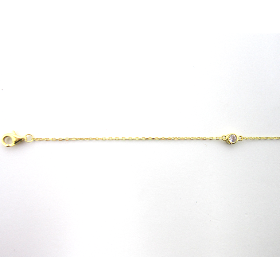 yellow gold cz bracelet
